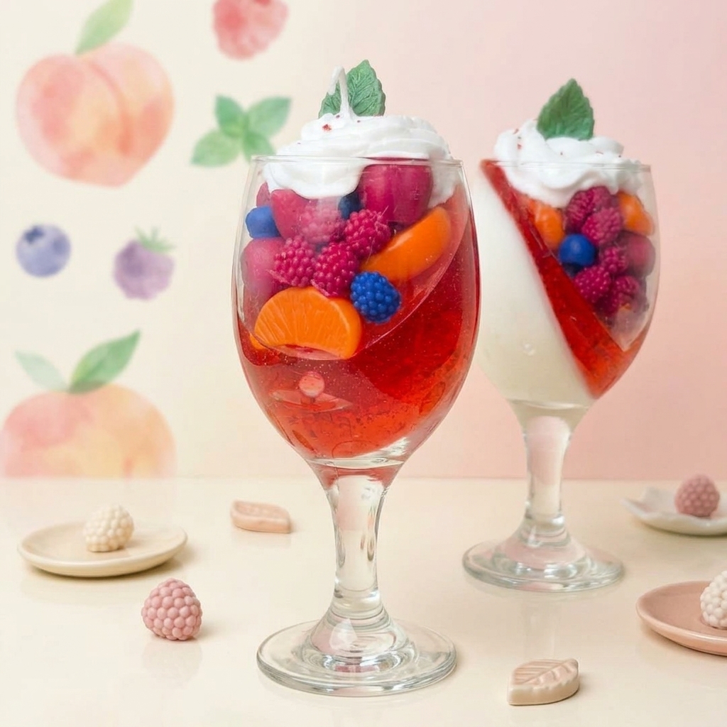شمع دسری دورنگ میوه ای معطر