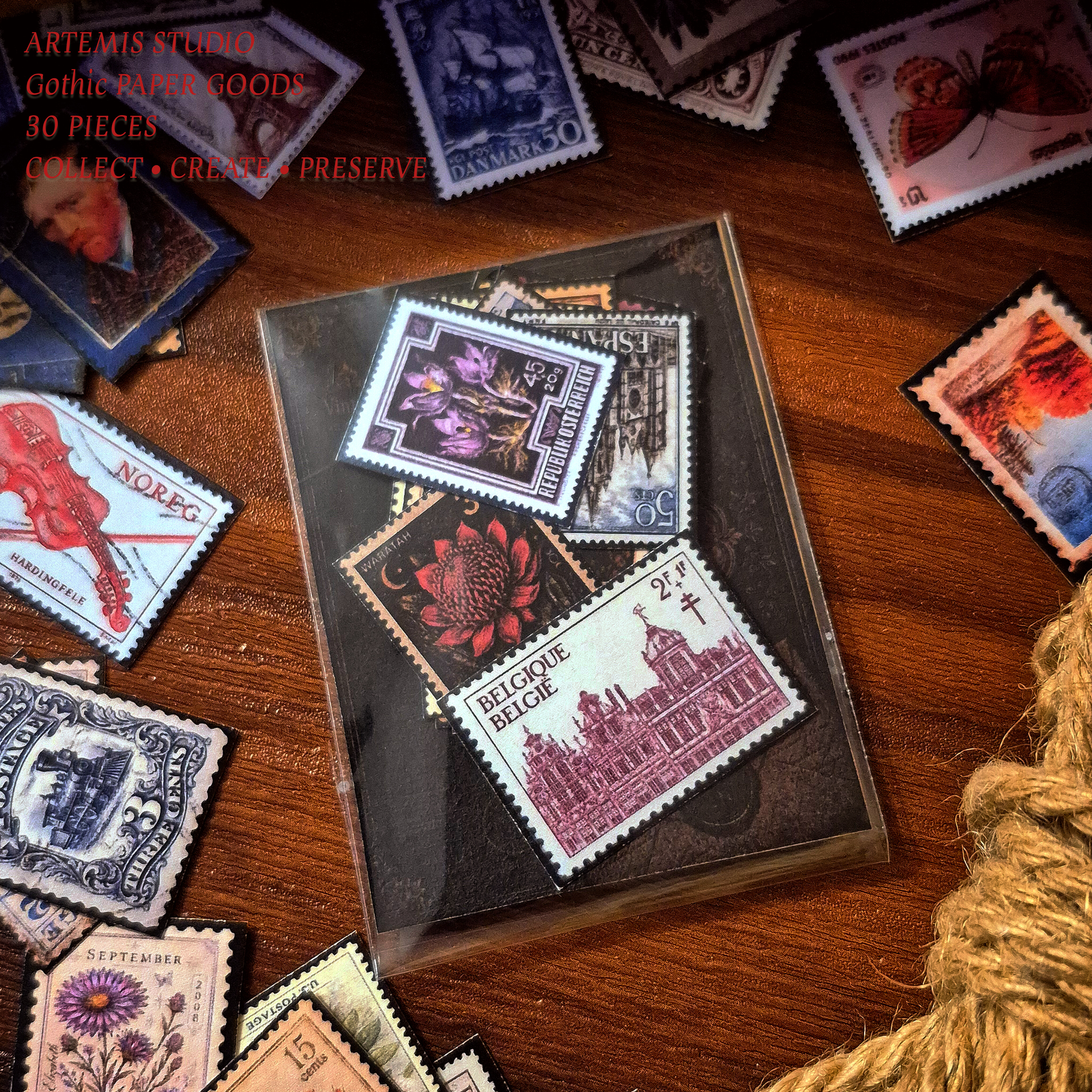 استیکر تمبر برچسبی طرح گوتیک