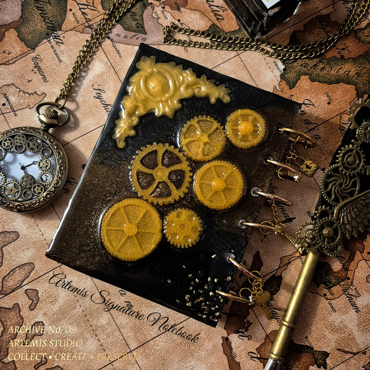 دفترچه رزینی طرح استیم پانک Steampunk